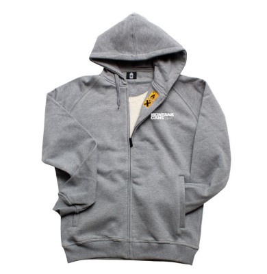 Hanorac Gri cu Fermoar, Zip Hoodie Logo Grey, Size M, Montana foto