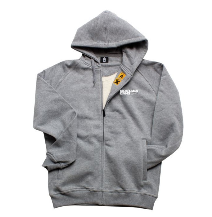 Hanorac Gri cu Fermoar, Zip Hoodie Logo Grey, Size M, Montana
