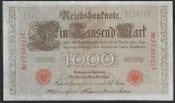 GERMANIA 1000 / 1.000 MARCI / MARK 1910 [17] P - 44b , Serie Rosie , Sufix L , 7 cifre Litera S , XF +/ a UNC