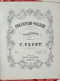 Frauenlob - Walzer pentru piano forte - C. Faust Op.75 partitura