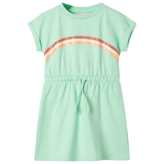 Rochie pentru copii cu șnur, verde aprins, 92 10614