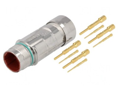 Conector M23 Mufă 8 PIN Tată Crimpat Drept EPIC KIT foto