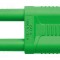 Conector banană 4mm punte stacabilă 32A 1kVAC verde nichelat SCH&Uuml;TZINGER