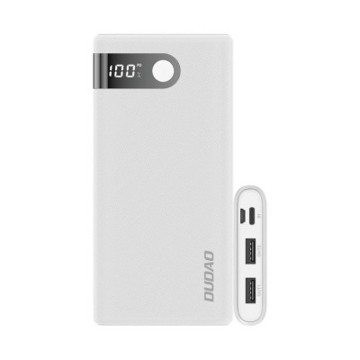 Powerbank Dudao 10000 MAh 2x USB / USB Tip C / Micro USB 2 A Cu Ecran LED Alb (K9PRO-01) foto