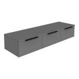 Cumpara ieftin Consola cu 3 sertare Doha, Pako World, Gri inchis, 120x39x22 cm