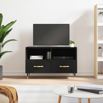 Gossi comoda tv, negru, 80x36x50 cm, lemn prelucrat foto