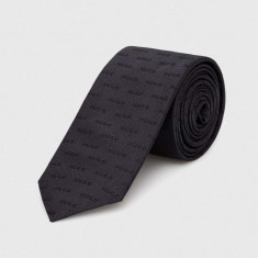 HUGO cravată de mătase culoarea negru 50494277