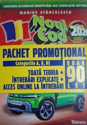 Pachet legislatie pentru permisul auto, 2026. Noul cod rutier 2026 si Intrebari de examen explicate pentru categoriile A, B, BE - Stanculescu, Marius foto
