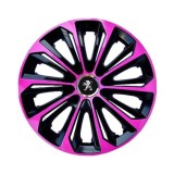 Set 4 capace roti 16 (R16) Extra Strong Pink, Compatibile Cu Peugeot, Autohelix MSA