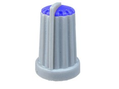 Buton pentru potentiometru, 14mm, plastic, gri-albastru, 14x20mm - 127014