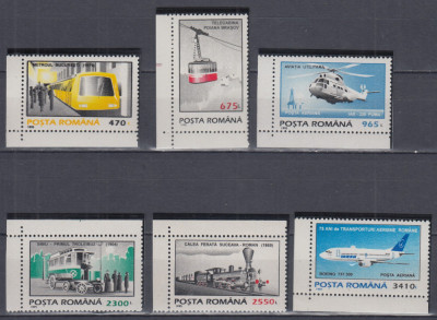 ROMANIA 1995 LP 1379 MIJLOACE DE TRANSPORT UZUALE SERIE MNH foto