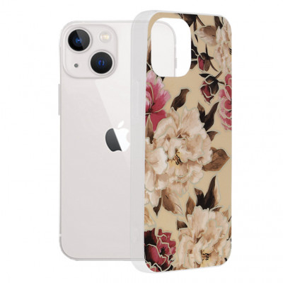 Husa pentru iPhone 13 mini, Techsuit Marble Series, Mary Berry Nude foto