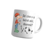 Cana alba personalizata, mesaj amuzant, INOVATIX&reg;. 330ml