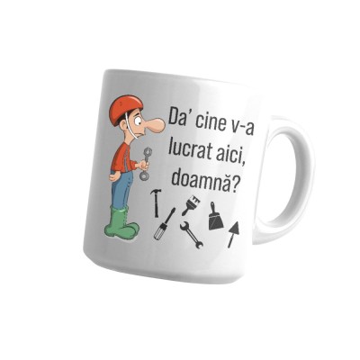 Cana alba personalizata, mesaj amuzant, INOVATIX&amp;reg;. 330ml foto