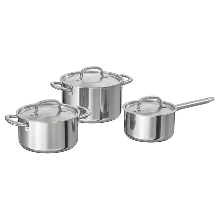 Set de oale 6 piese, inox, baza groasa, consum redus de energie