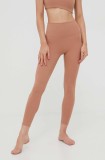 JOYINME jambiere de yoga Unity Ribbed culoarea bej, neted