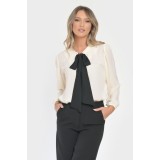 Bluza Dama, Eleganta cu Funda Contrastanta V298 - M