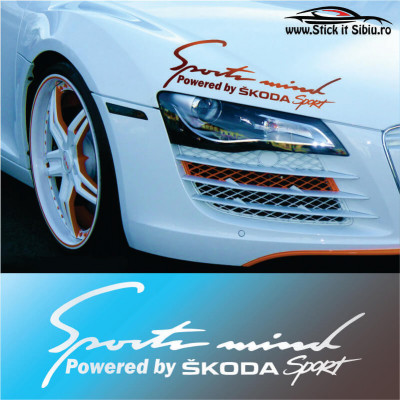 Sticker Far-Sports Mind-Skoda - Stickere Auto foto