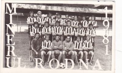 FOTBAL MINERUL RODNA 1981 foto