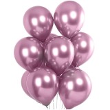 Set 10 Baloane din Latex Chrome, Cyrax, Model Party, 23 cm, Mov, 2.2 g