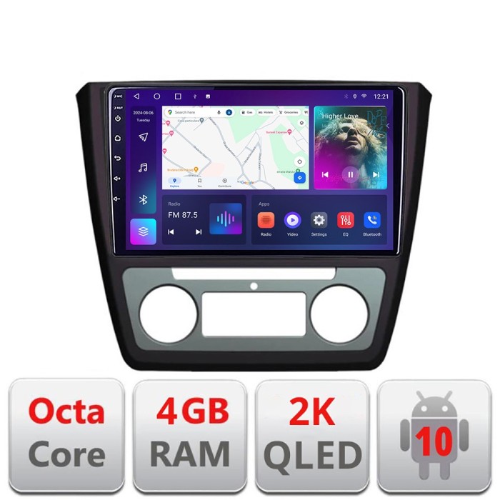 Navigatie Skoda Yeti 2009-2014 C-YETI Android Octa Core Ecran 2K QLED GPS 4G 4+32GB 360 KIT-YETI+EDT-E409-2K CarStore Technology