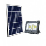 Proiector cu panou solar, cu telecomanda si temporizator, 60W, aluminium,, Oem