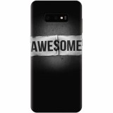 Husa silicon pentru Samsung Galaxy S10 Lite, Awesome Label Dark