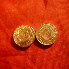 Set 2 Monede 10C Antilele Olandeze 1999 si 2006 , Cu-Ni ,cal.apr.NC