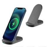 Suport de &icirc;ncărcare wireless, 15W, Negru, ABS, CMCLASS