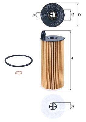 MAHLE OX 813/2D Filtru ulei foto