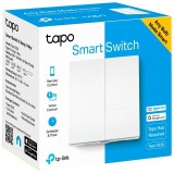 Intrerupator inteligent, necesita hub Tapo H100 pentru functionare, 2 comutatoare, programare prin smartphone aplicatia Tapo, 2 x baterii AAA, WiFi, a, TP-Link