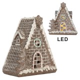 Cumpara ieftin Casuta Turta Dulce polirasina multicolora, led 17x10x18 cm