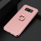 Husa protectie pentru Samsung Galaxy J3 2017 Luxury Rose-Gold Plated cu Inel de sustinere, MyStyle