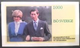 Iso Sverige printul Charles si Lady Diana bloc nedantelat. Mnh, Nestampilat