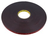 Bandă de fixare acril neagră 12mm x 33m, 3M