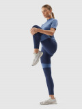 Colanți de alergare cu talie &icirc;naltă pentru femei - albaștri, 4F Sportswear