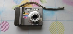 APARAT FOTO DIGITAL BENQ DC C640 , FUNCTIONEAZA CU 2 BATERII AAA SAU ACUMULATORI