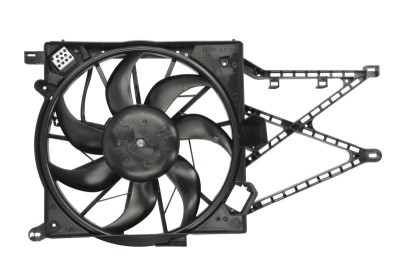 GMV radiator electroventilator Opel Astra G, 02.1998-01.2005, motor 1.4 16V, benzina, cutie manuala, cu/fara AC, 385 mm; 3 pini, cu pre-rezistor, foto