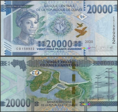 !!! GUINEA - 20.000 FRANCI 2020 - P 50 c - UNC foto