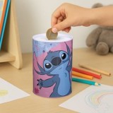 Pusculiță Metalică Cilindrică cu Model Stitch, &Oslash;10x15cm, CMCLASS