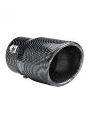 Ornament toba esapament din inox cu aspect carbon 48-65mm, Lungime 150mm