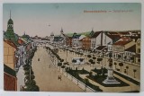 TARGU MURES , VEDERE AERIANA A ZONEI CENTRALE , CARTE POSTALA ILUSTRATA , 1918