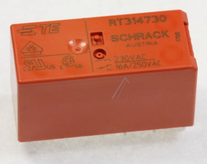 230VAC-16A 250VAC RELEU, 1 CONTACT RT314730 TE CONNECTIVITY / SCHRACK