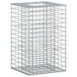 vidaXL Pat ridicat din gabion Argintiu 50 x 50 x 80 cm Oțel Galvanizat 42033326