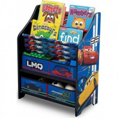 Organizator carti si jucarii cu cadru din lemn Disney Cars foto