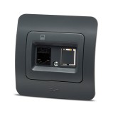 Priză date 1xRJ45 Cat6e antracit Jazz - ELBI
