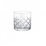Set 6x Pahar din cristal pentru whisky model Old Fashioned Diamond, 370 ml, Rona