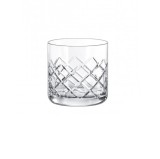 Set 6x Pahar din cristal pentru whisky model Old Fashioned Diamond, 370 ml, Rona