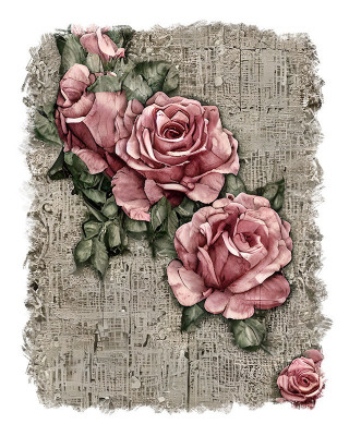 Sticker decorativ Trandafiri, Roz, 70 cm, 11067ST foto