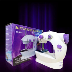 Masina de cusut Mini Sewing Machine cu pedala foto